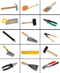 Collage of many different tools