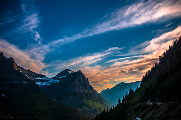 Sunset Over Glacier