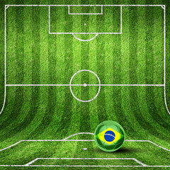 Wand und Boden als Fussballfeld