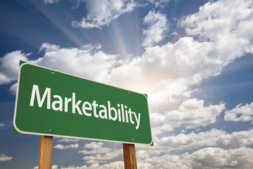 Marketability Green Road Sign