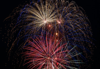 Firework exploding in the sky
