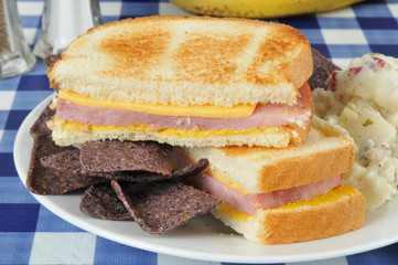 Ham and cheese sandwich
