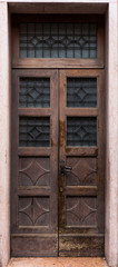brown wood old door