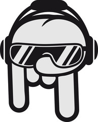 Cool Metal Hand Finger Party DJ