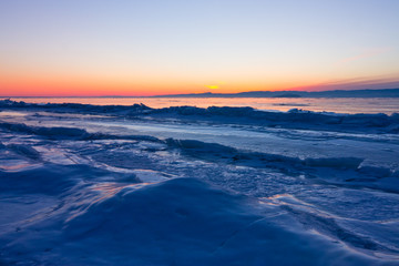 Naklejka na ściany i meble Ice Baikal, Olkhon island