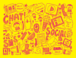 doodle communication background