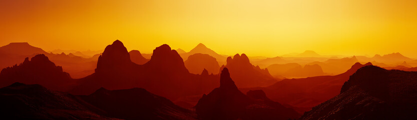Sunrise in Sahara Desert - obrazy, fototapety, plakaty