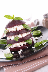 beet,cheese and basil