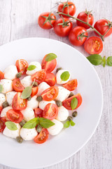salad with mozzarella and tomato