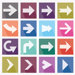 Arrow icons vector illustration shadow