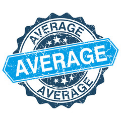 Obraz premium Average grungy stamp isolated on white background