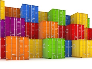 Fototapeta premium Colorful containers.