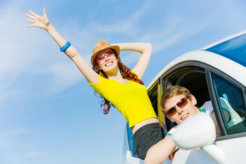 Couple in car