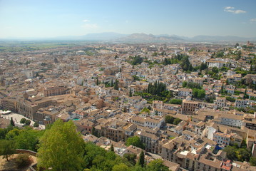 Fototapeta na wymiar Panorama of Granada, Spain
