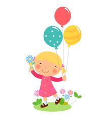 Girl and balloon