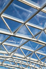 Fototapeta premium White Steel and Glass Atrium Roof