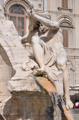 Fontana of the Four Rivers in Rome