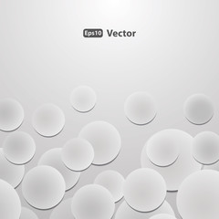 Abstract Background Vector - Circles with Drop Shadows
