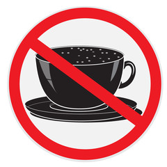 Drink prohibited sign