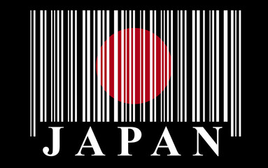 Japan barcode flag, vector