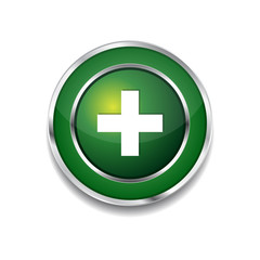 Plus Circular Vector Green Web Icon Button