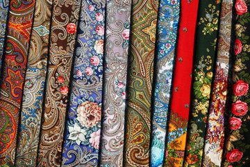 Colorful Russian fabric