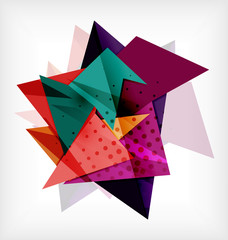Abstract 3d triangle blank background