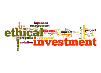 Ethical investment word cloud
