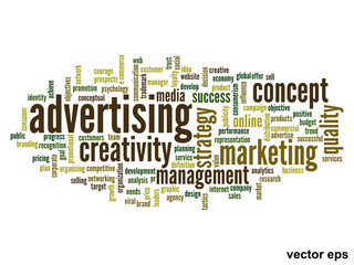 Vector conceptual advertising business word cloud