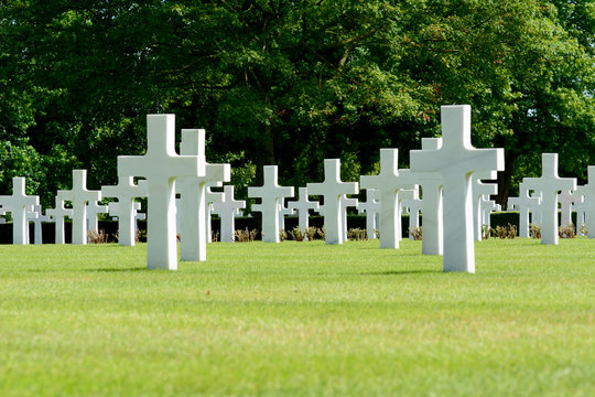 US Military graves in World War Two cemetery