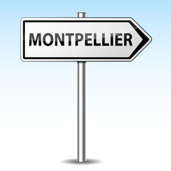 Panneau direction Montpellier