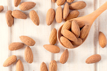 Almonds in the ladle