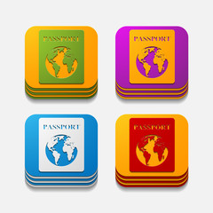 square button: passport