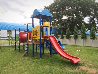 colorful children's playground at park