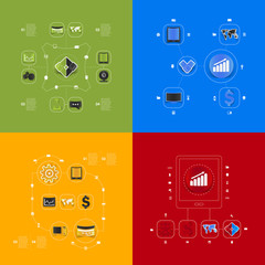 Set of business icons