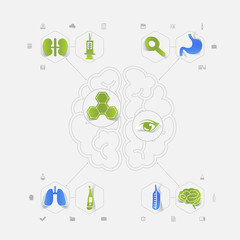 Set of medical icons