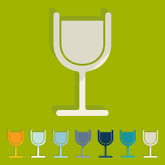 Flat design: cocktail