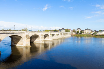 Obraz premium roman bridge in Saumur, France