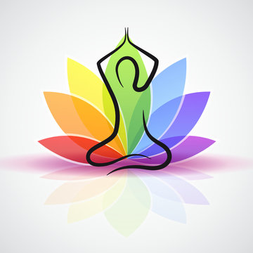 meditation bunte blume