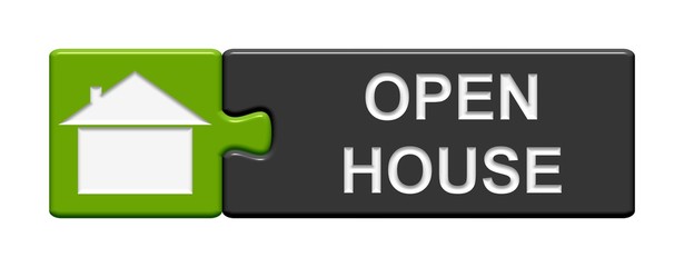 Puzzle Button grün grau: Open House