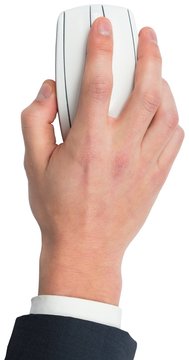 Hand Using A White Mouse