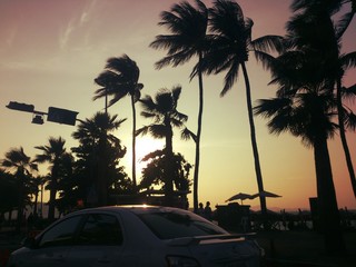 Sunset on the beach