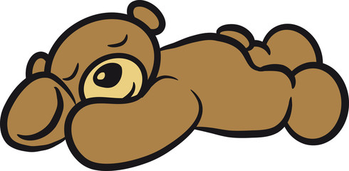 Teddybär schlafen müde süss