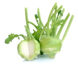 kohlrabi isolated on white background