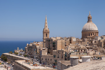 Fototapeta na wymiar St Paul`s Pro-Cathedral and Carmelite Church, Valletta