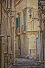 Old alley  in the old town of Gallipoli (Le)