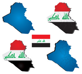 High detailed vector map Iraq