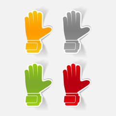 Fototapeta premium realistic design element: gloves