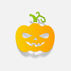 realistic design element: pumpkin
