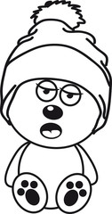 Teddybär Pudelmütze müde
